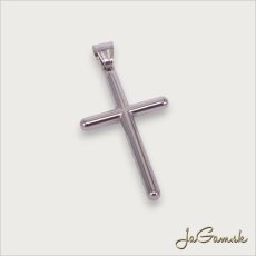 Prívesok krížik so šľupňou 50x26mm CHIRURGICKÁ OCEĽ, 1ks (ch1844)